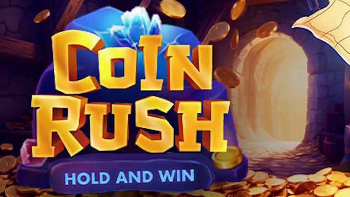 Tampilan layar permainan slot Coin Rush dengan desain 3x3 yang dinamis